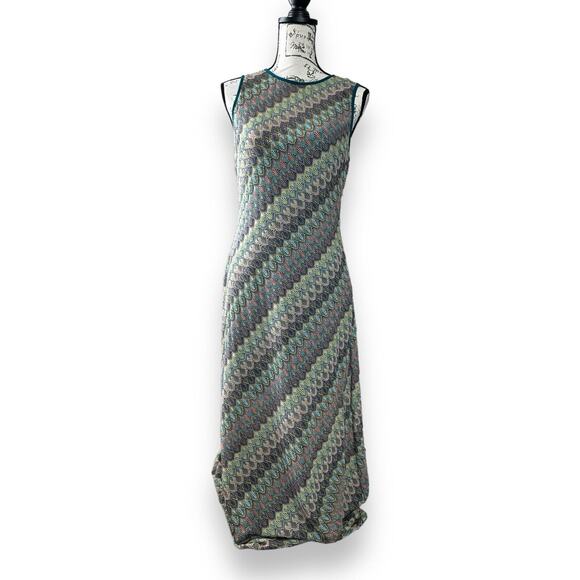 Donna Morgan Dresses & Skirts - New Donna Morgan for Maggy Cutout Stripe Knit Tank Midi Dress Fall Multicolor 10